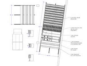 Plan technique support mural skis