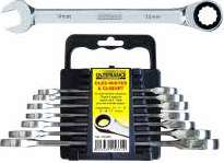 Jeu de clés à cliquet 7 clés (8 à 19mm)