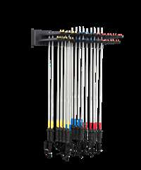 Support mural bâtons rondelle