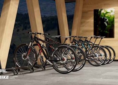 Rangement vélos QBL en showroom